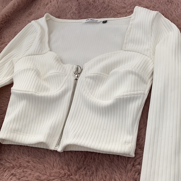 Zip Up Ribbed top - Picture 4 of 6